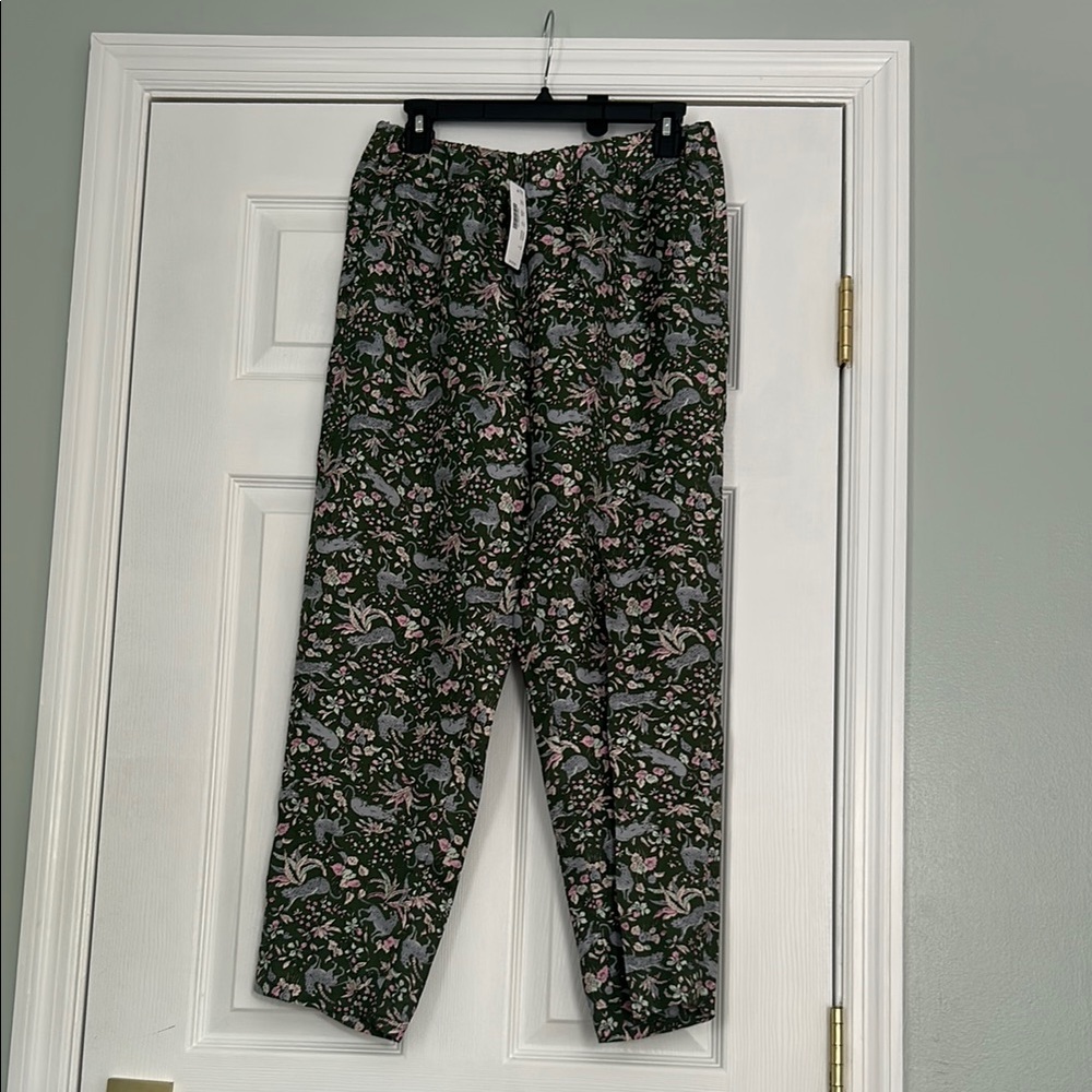 J. Crew Green Cropped Ankle Pants